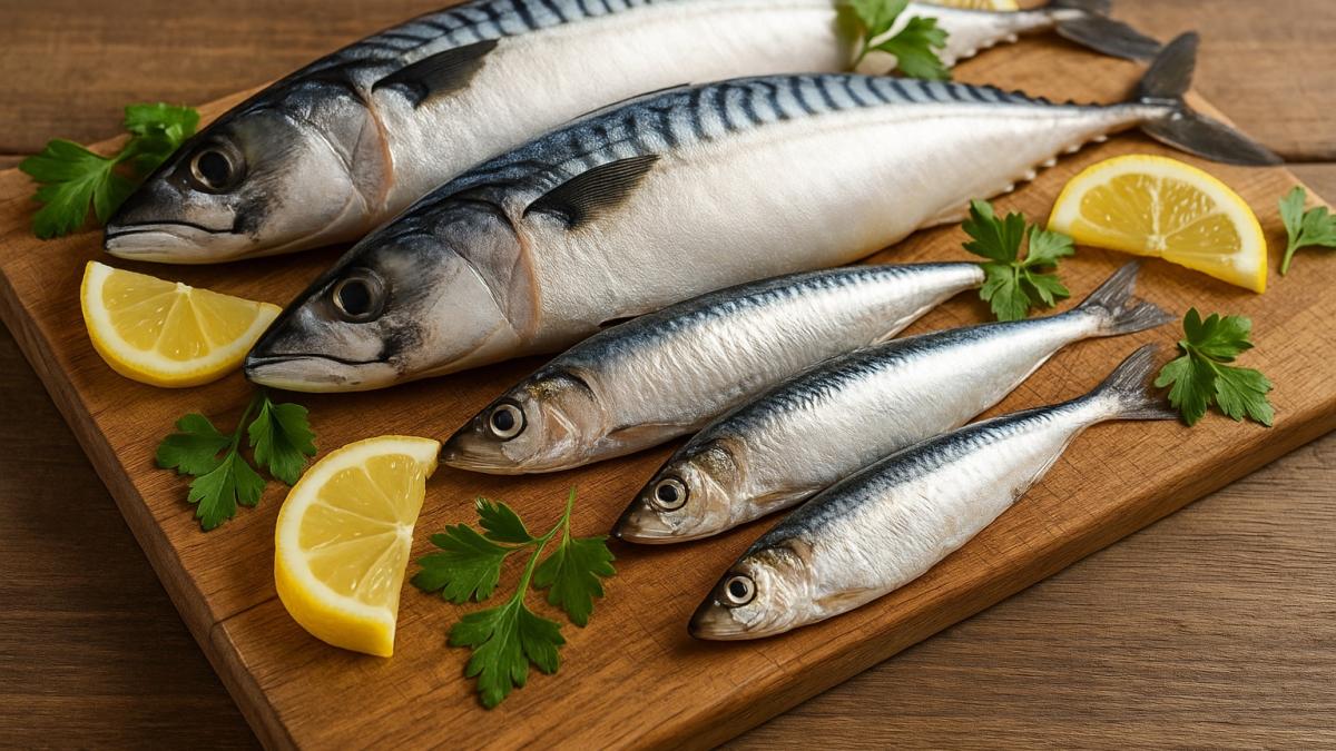 Скумбрия и сардины с лимоном