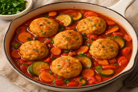Кулинары рекомендуют рыбные тефтели в томатном соусе как лёгкий летний ужин