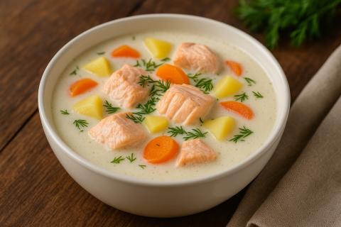 Ресторанный вкус за 30 минут — сливочный суп из лосося, который влюбляет с первой ложки Ресторанный вкус за 30 минут — сливочный суп из лосося, который влюбляет с первой ложки