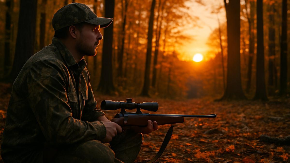 Ожидание в лесу на закате