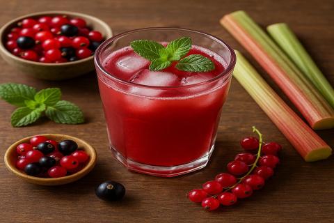 Как приготовить домашний сок из ревеня и чёрной смородины: пошаговый рецепт