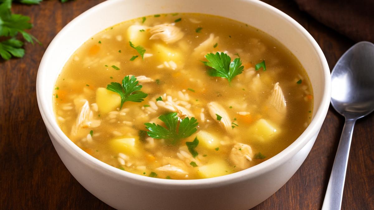 Суп с рисом и курицей Суп с рисом и курицей
