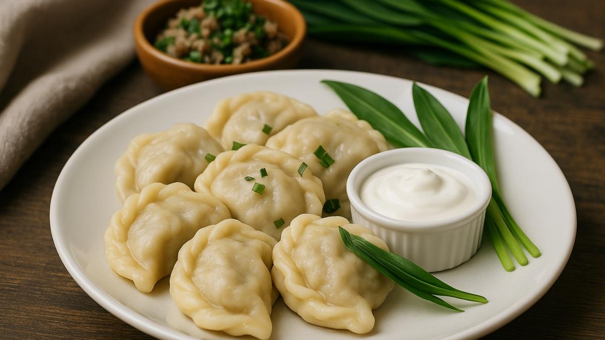 Вареники с говядиной и черемшой Вареники с говядиной и черемшой