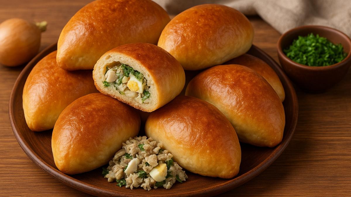 Пирожки с рыбой и яйцом Пирожки с рыбой и яйцом