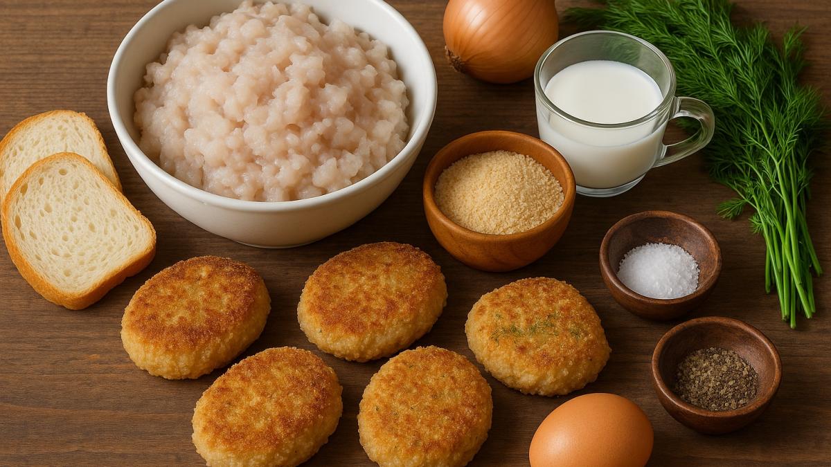 Рыбные котлеты из щуки с укропом