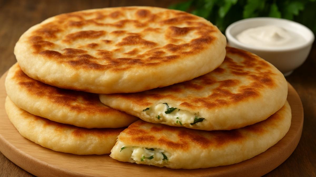 Лепёшки с начинкой из сыра Лепёшки с начинкой из сыра
