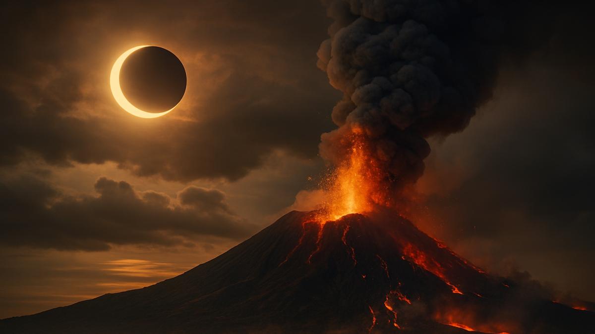Затмение и извержение Везувия
