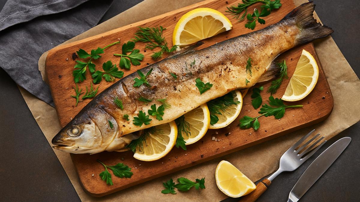 Запечённый сиг с лимоном и зеленью Запечённый сиг с лимоном и зеленью