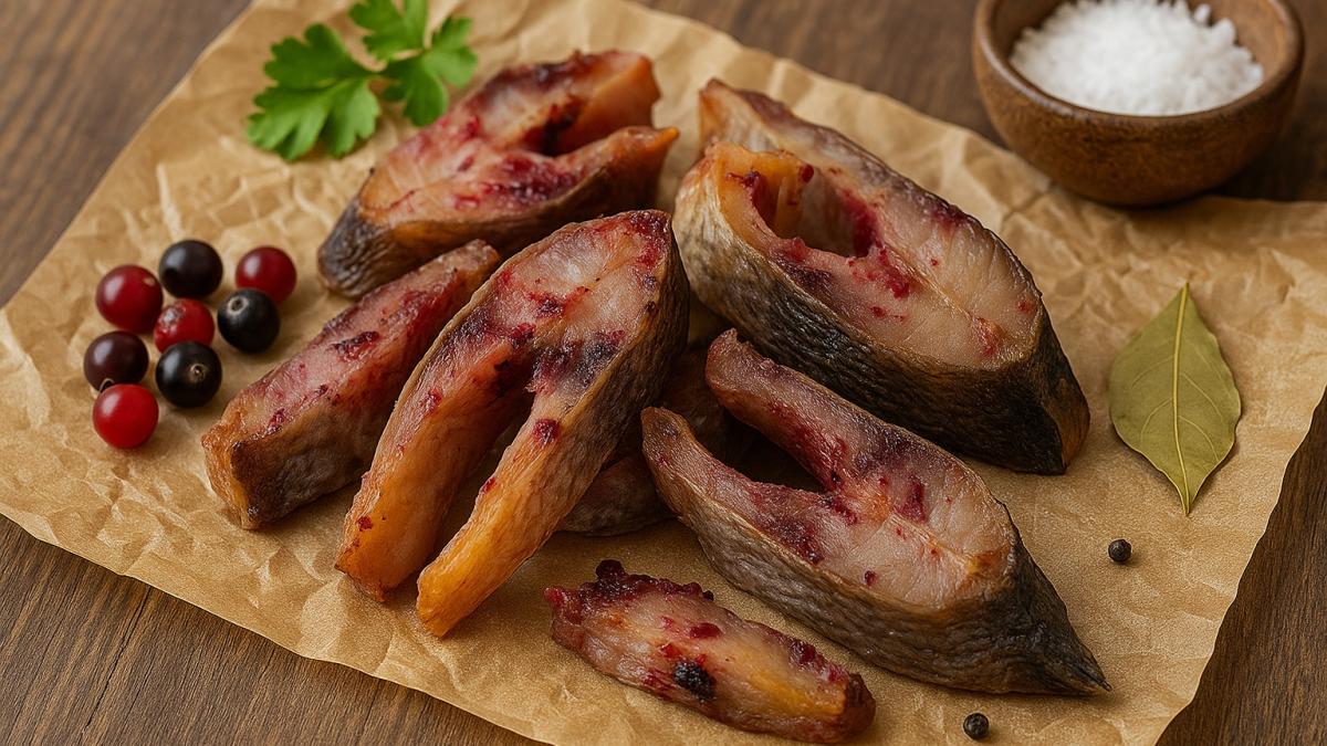 Сушёная рыба в ягодном маринаде