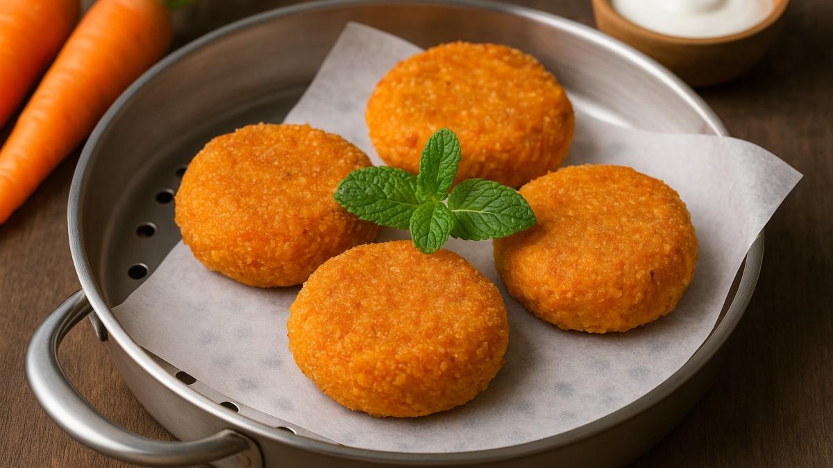 Морковные котлеты на пару