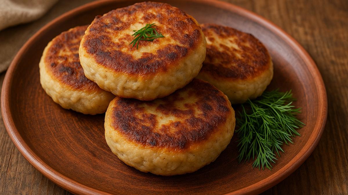 Лепёшки из толчёной рыбы и муки