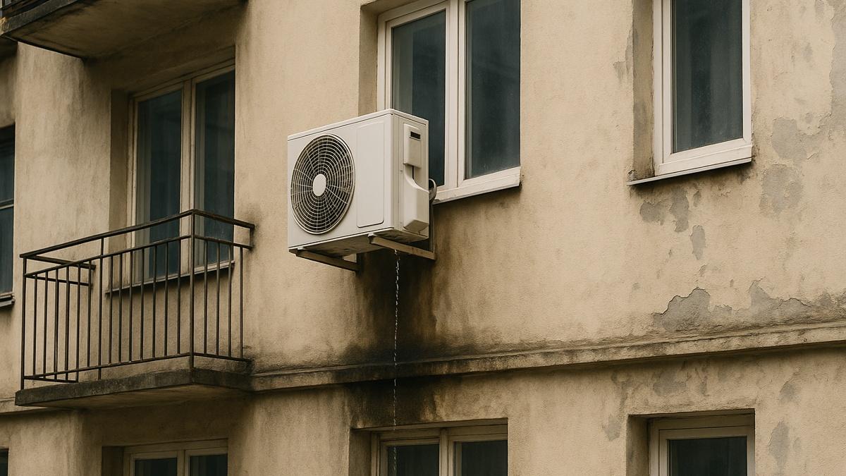 Кондиционер на фасаде