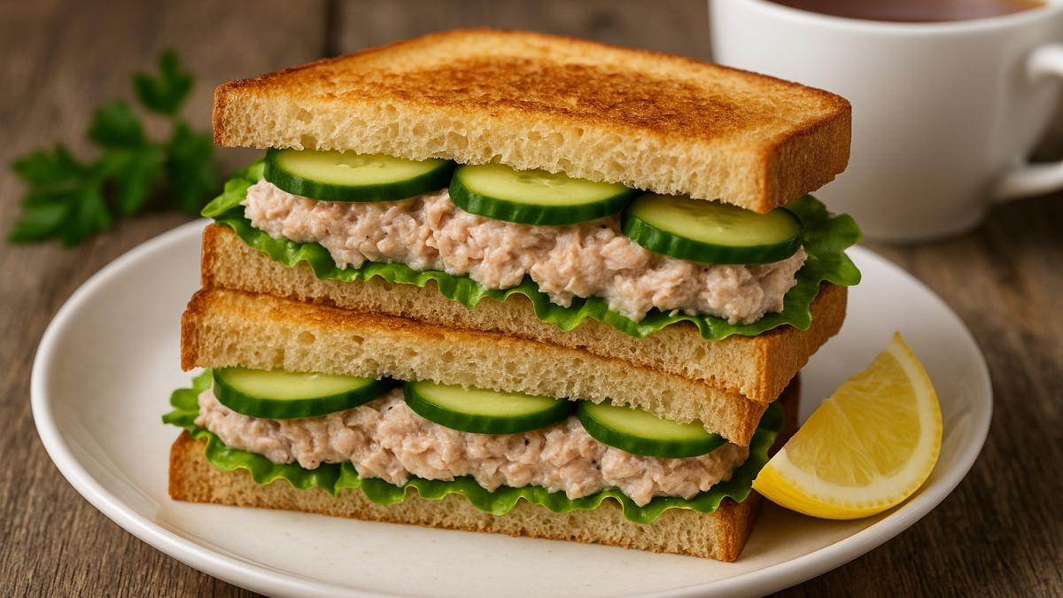 Сэндвич с тунцом и огурцами Сэндвич с тунцом и огурцами