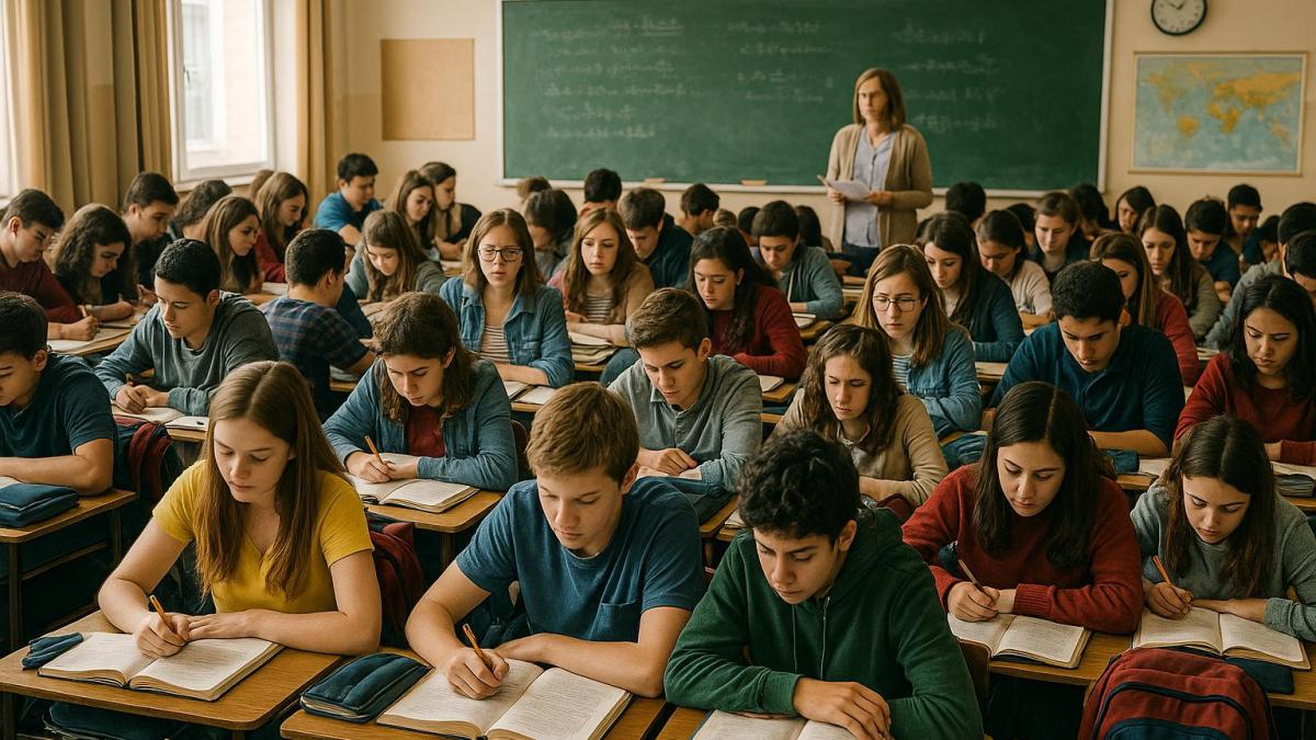 Переполненный школьный класс