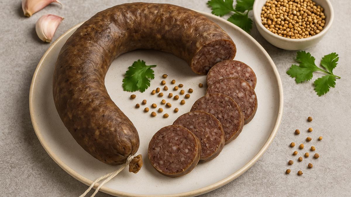 Колбаса из говядины с кориандром