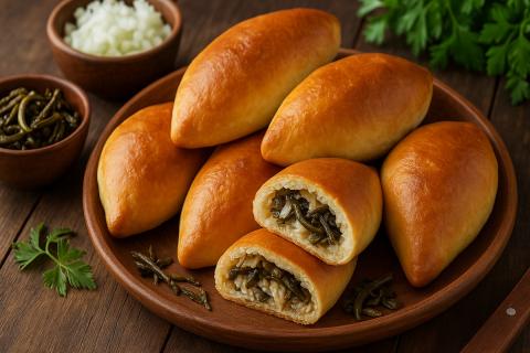 Рецепт запечённых пирожков с папоротником и рыбой — вкус деревни в современном исполнении