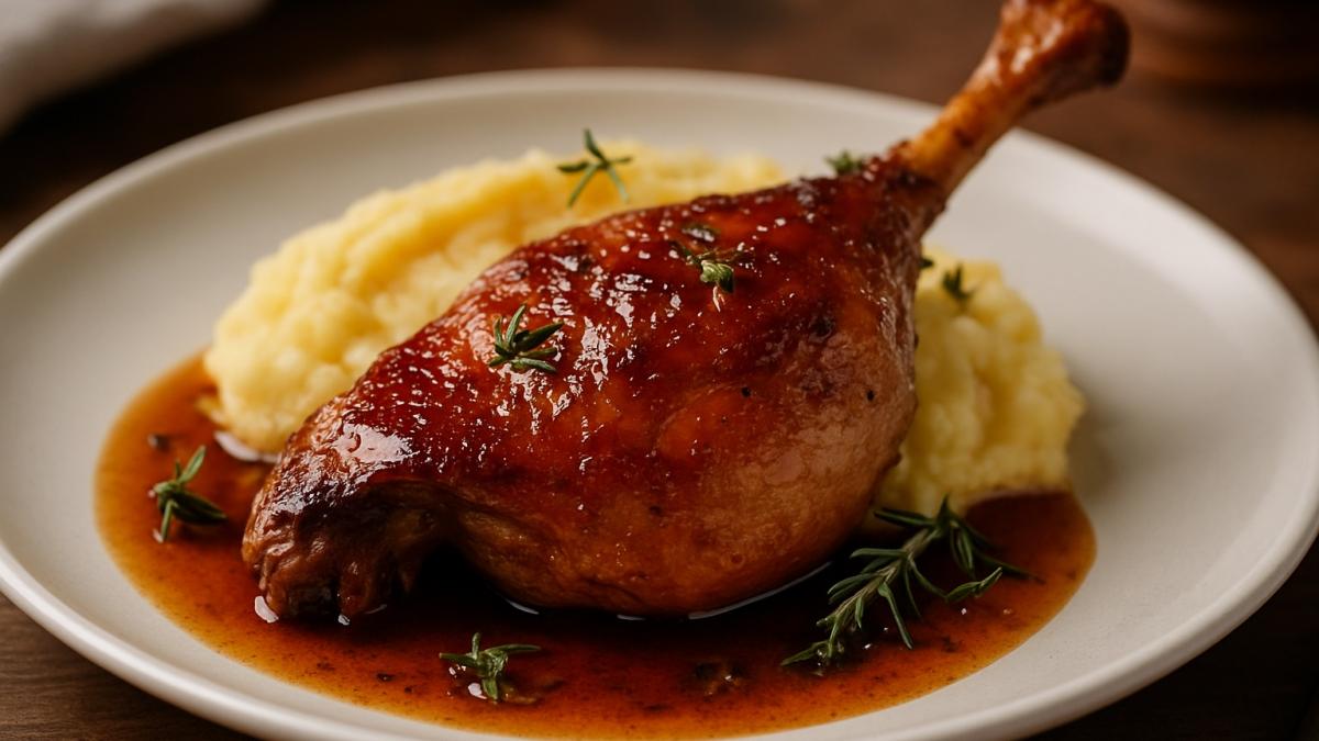 Утиные ножка с гарниром