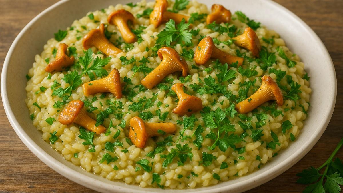 Ризотто с лисичками