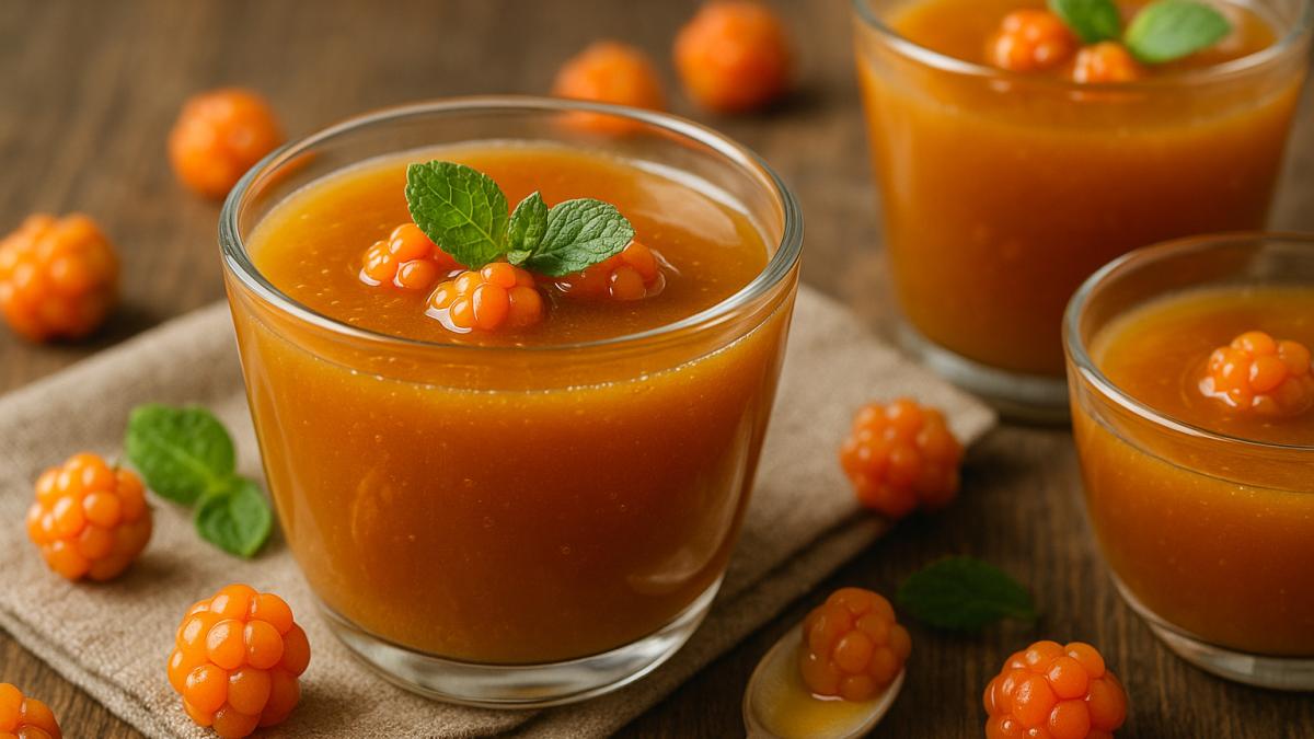 Морошковый кисель с мёдом