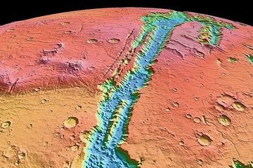 Огромные быстротекущие реки когда-то простирались на ландшафте Марса