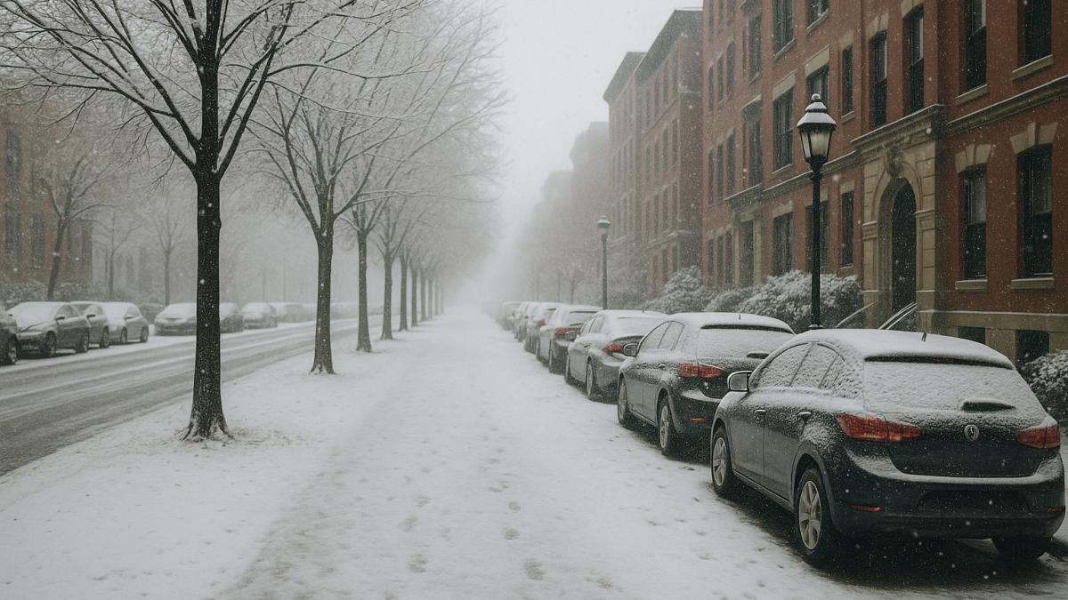 Первый снег на улице