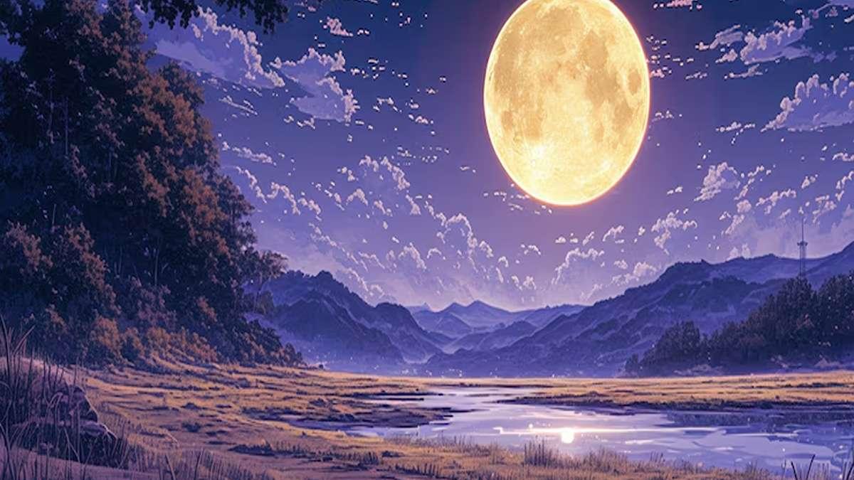 Ландшафт луны аниме Ландшафт луны аниме