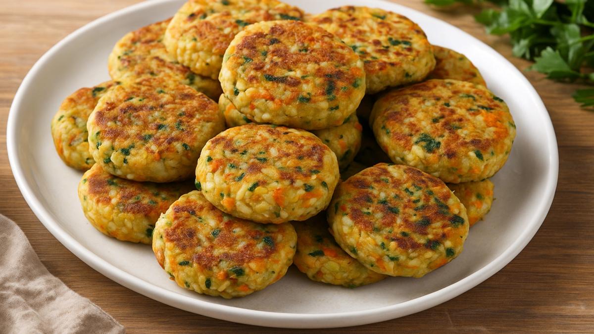 Рисовые биточки с овощами Рисовые биточки с овощами