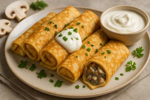 Шеф-повара: блины с грибами и сметаной остаются классикой русской кухни
