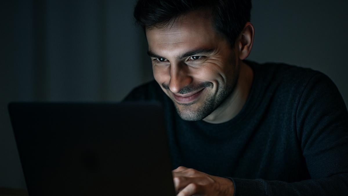 Человек за ноутбуком