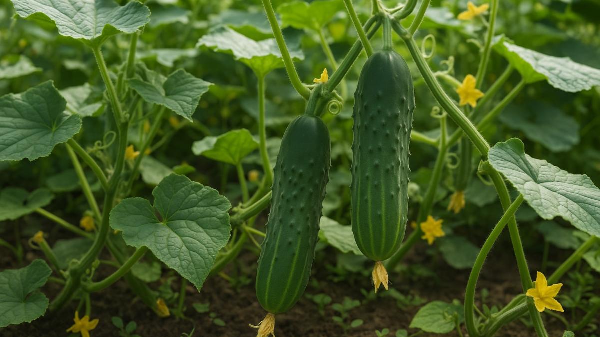 Огурцы в огороде
