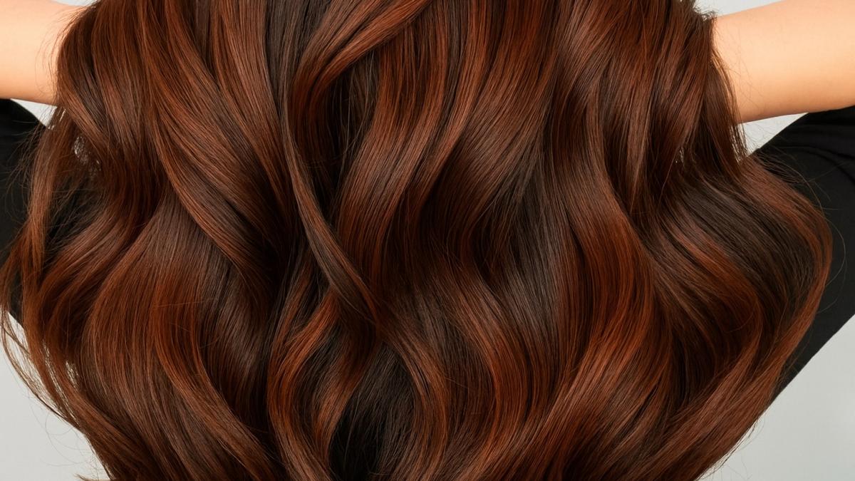Волосы цвета тёплый каштан