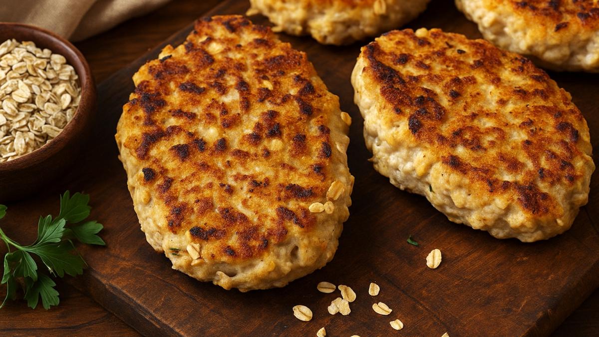 Котлеты из курицы с овсяными хлопьями Котлеты из курицы с овсяными хлопьями