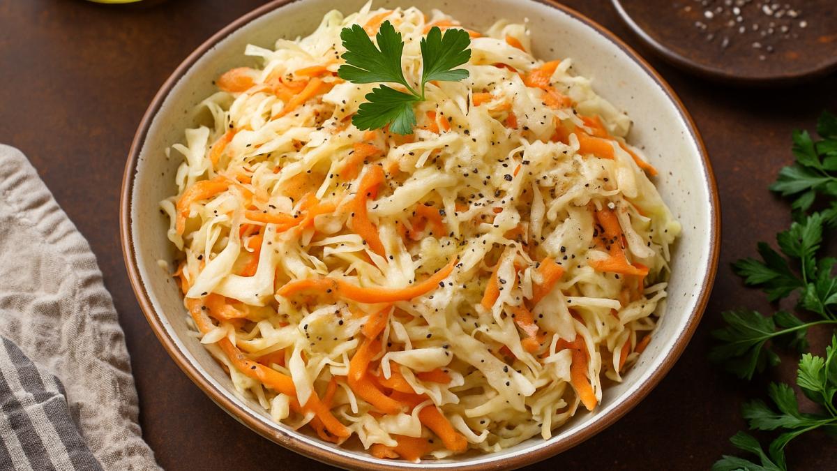 Салат из капусты, моркови и семян чиа Салат из капусты, моркови и семян чиа
