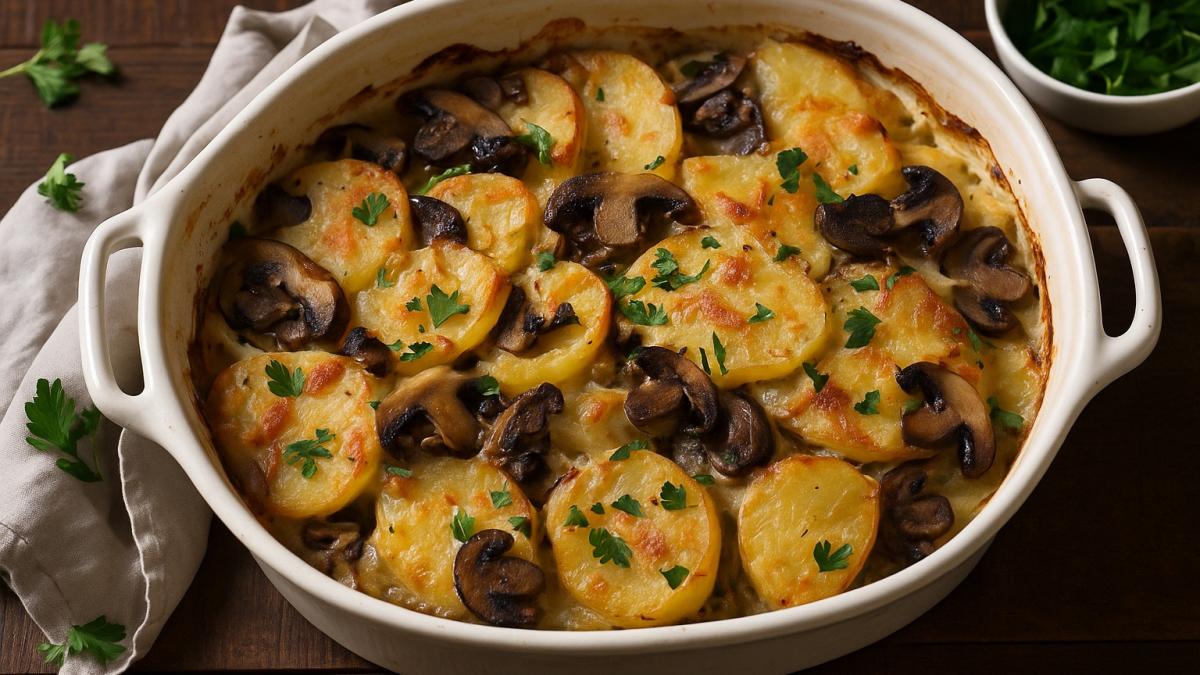 Грибная запеканка с картошкой