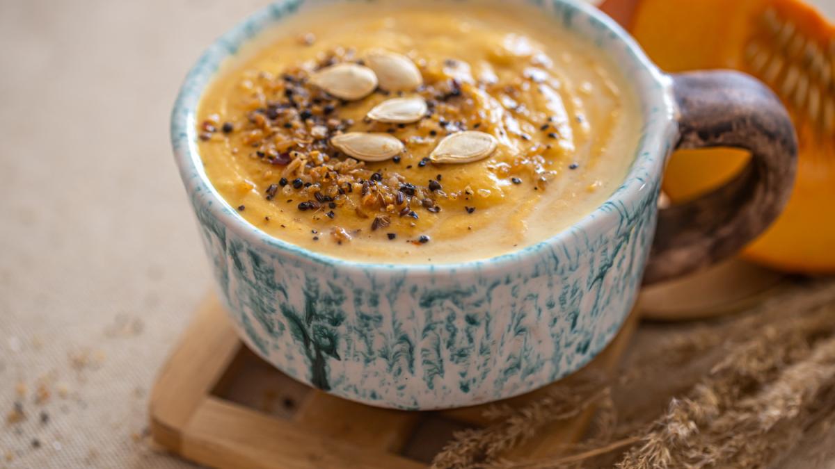 Пшённая каша с тыквой и молоком