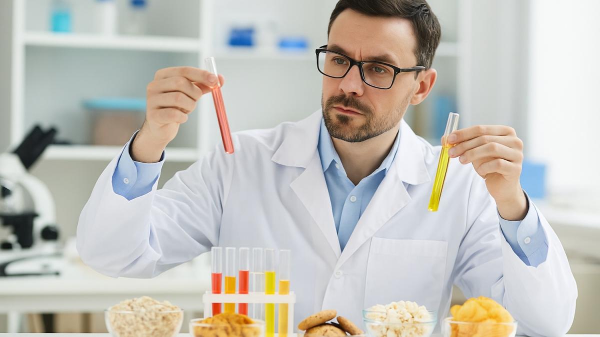 Учёный исследует пищевые добавки