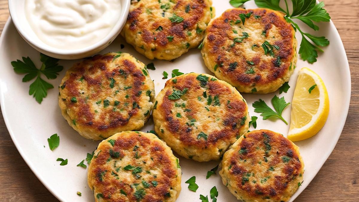 Котлеты из краба с луком и зеленью Котлеты из краба с луком и зеленью