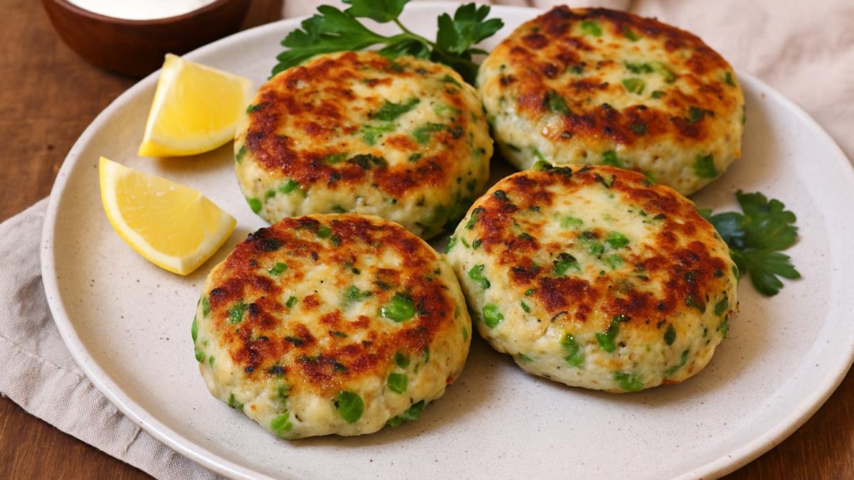 Рыбные котлеты с зелёным горошком Рыбные котлеты с зелёным горошком