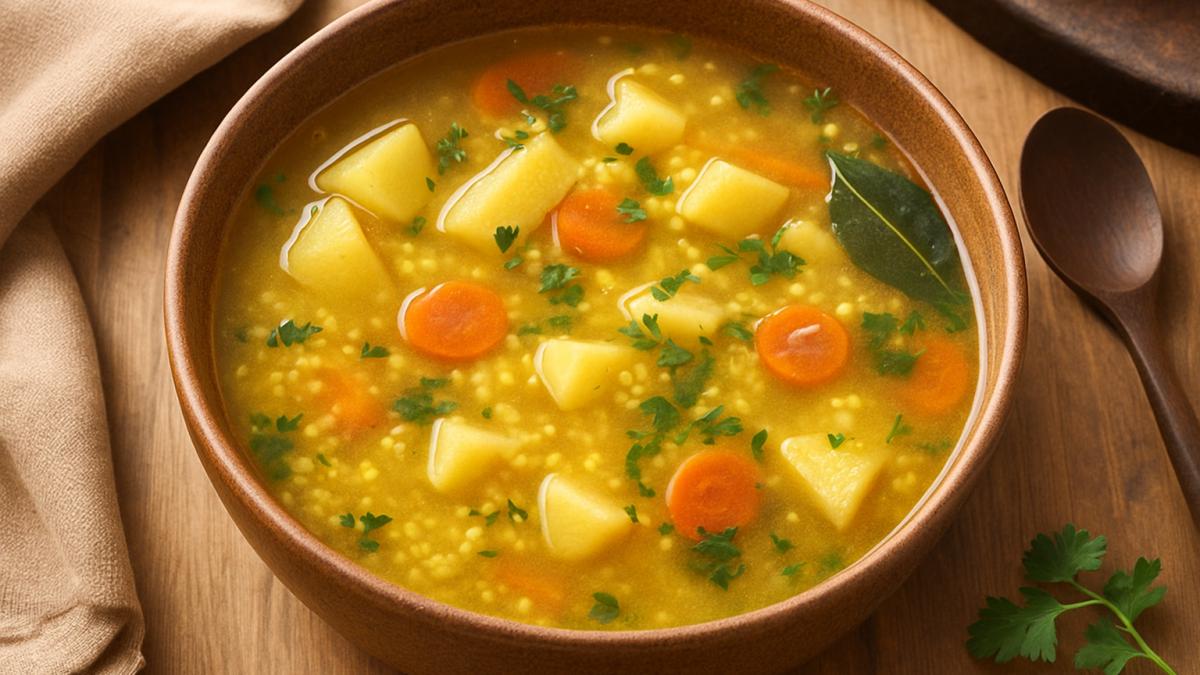 Пшённый суп с картофелем и морковью Пшённый суп с картофелем и морковью