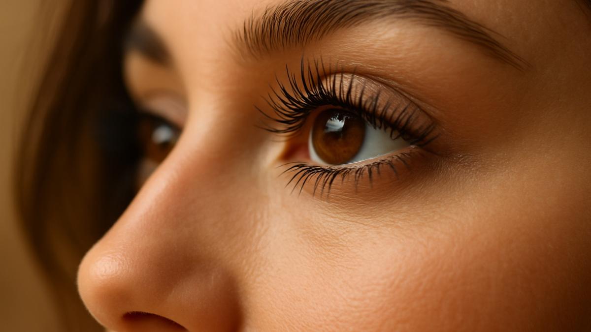 Красота ресниц крупным планом Красота ресниц крупным планом