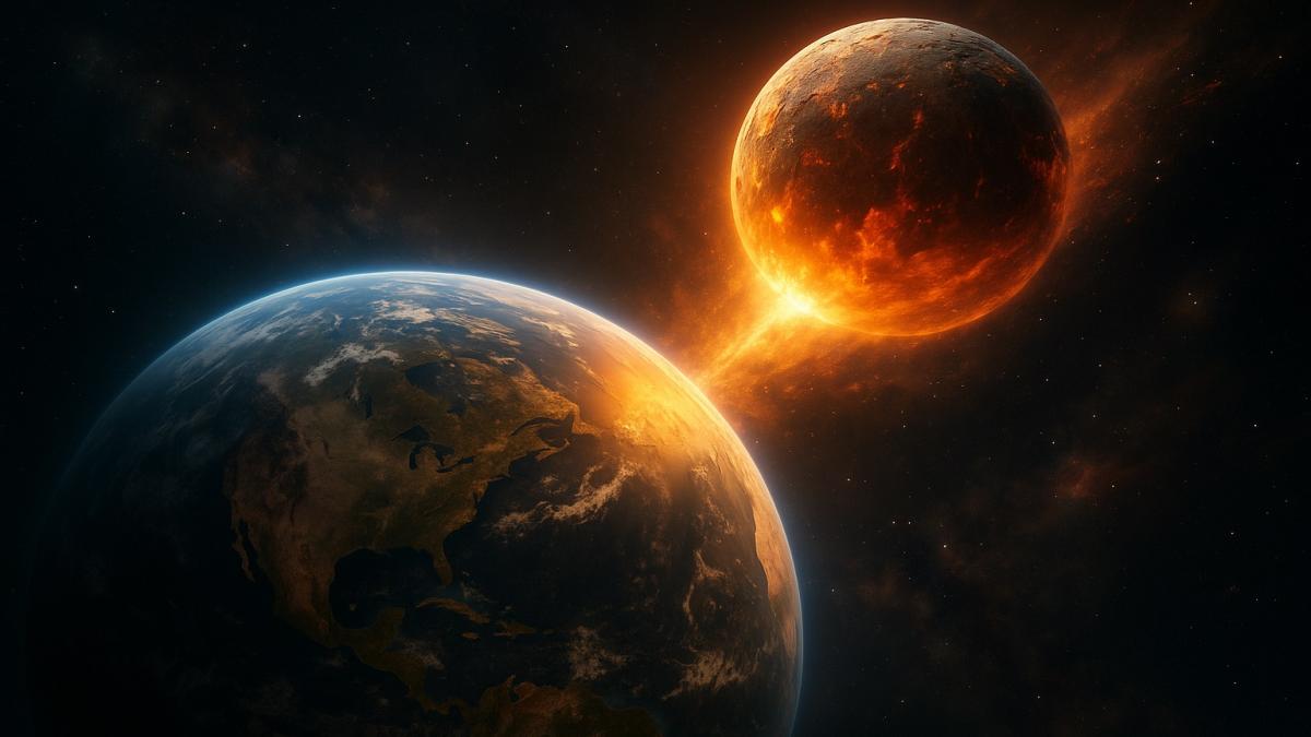 Столкновение Земли с планетой Тея