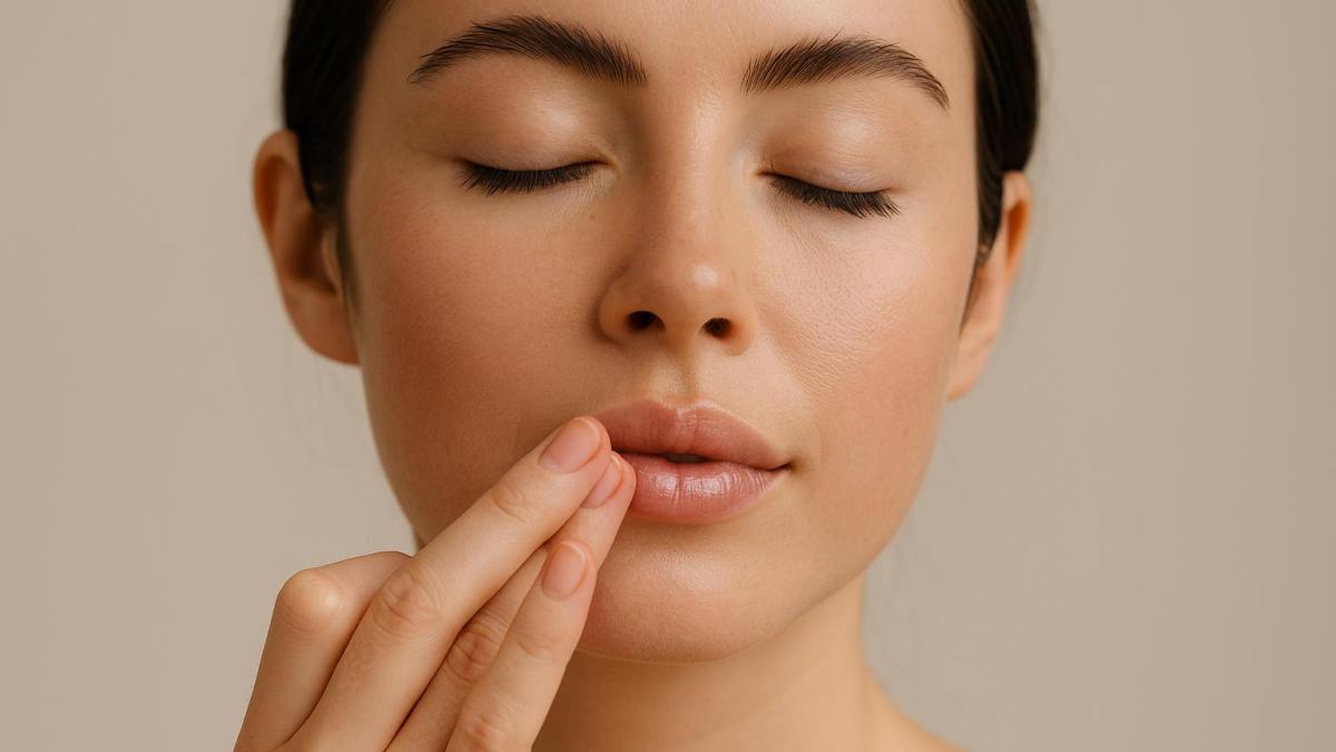 Массаж губ с бальзамом