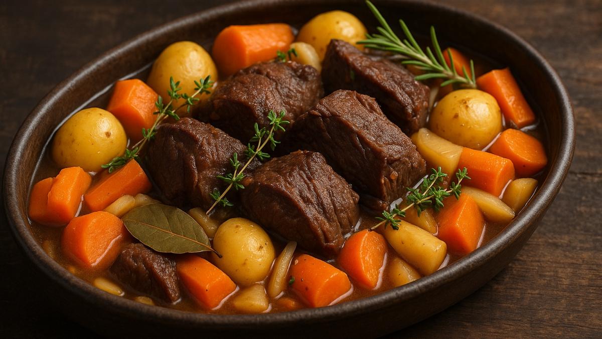 Тушёная оленина с овощами Тушёная оленина с овощами