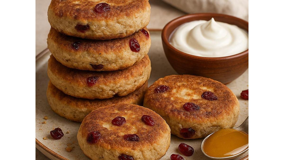 Сырники с вяленой клюквой и ржаной мукой Сырники с вяленой клюквой и ржаной мукой