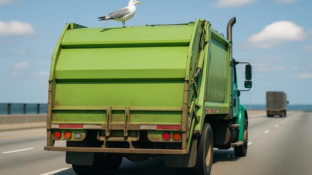 Чайка на мусоровозе