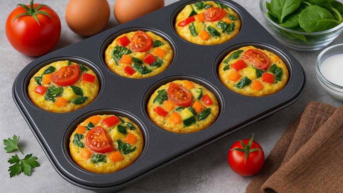 Яичные маффины с овощами Яичные маффины с овощами