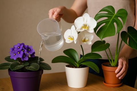 Полив комнатных растений