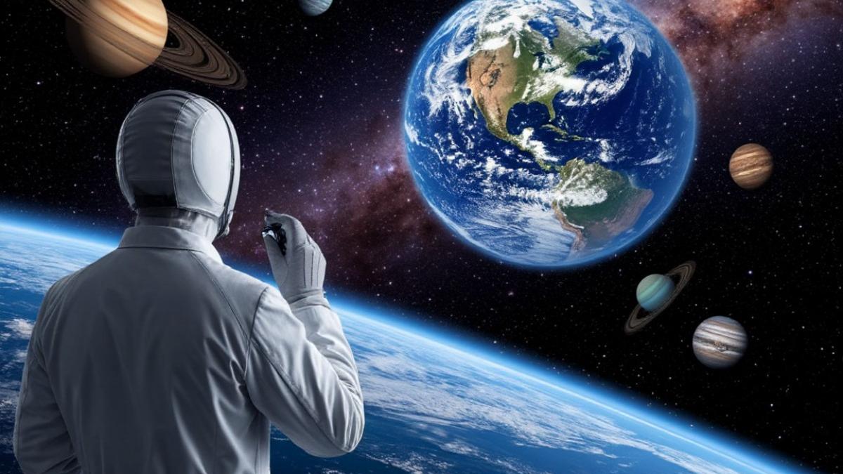 ученый в космосе