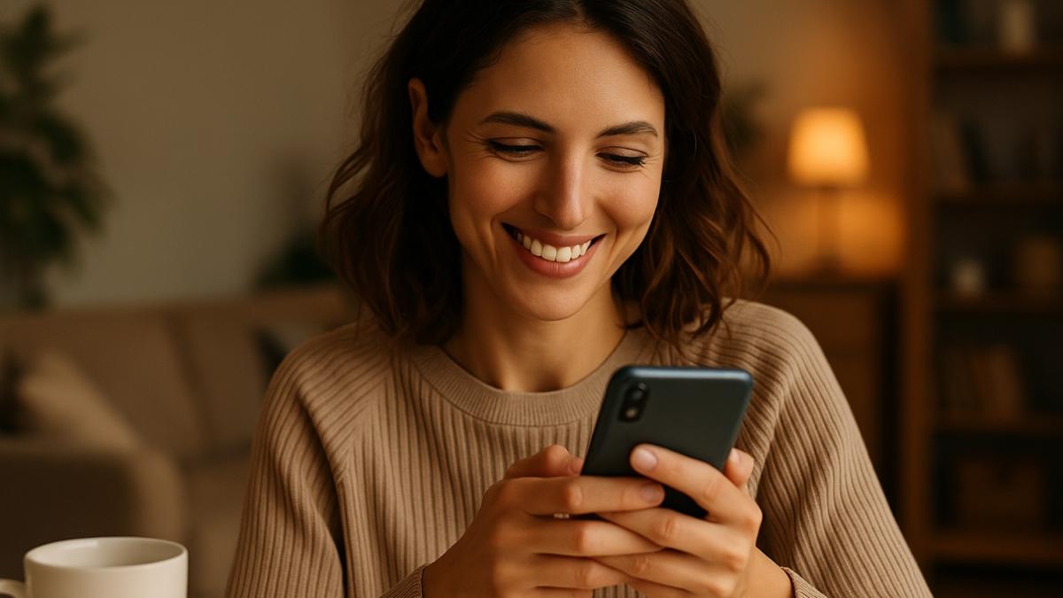 Женщина с телефоном дома Женщина с телефоном дома