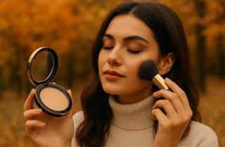 Allure: осенью пудра для лица помогает защитить кожу от сухости и перепадов температуры